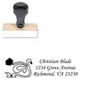 Rose Corsiva Personalized Address Rubber Stamp