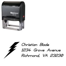 Self-Ink Thunder Compliant Customized Address Stamp