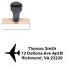 Airplane Arial Rounded Custom Address Stamp