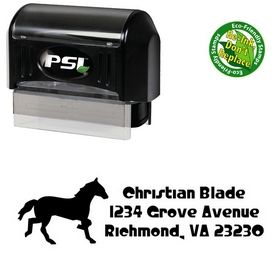 Pre-Inked Horse Crystal Radio Kit Customized Address Stamp