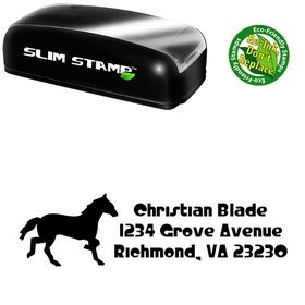 Slim Pre-Ink Horse Crystal Radio Kit Customized Address Stamp