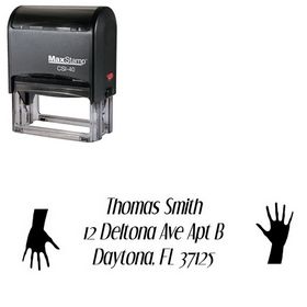 Self Inking Hand Dream Orphans Inking Address Stamp