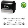 PSI Pre-Ink Vine Commercial Script BT Creative Address Stamper