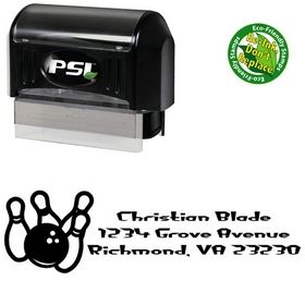 Pre-Inked Bowling Fluoride Customized Address Stamper