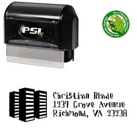 PSI Pre-Ink Davis Buildings Personalized Address Stamper