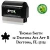 PSI Pre-Ink Leaf Dominican Address Ink Stamp