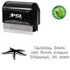 PSI Pre-Inked Star Devinne Swash Customized Address Ink Stamp