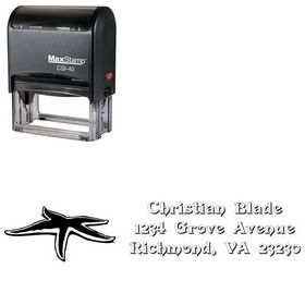 Self-Inking Star Devinne Swash Customized Address Ink Stamp