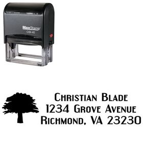 Self Inking Tree Engebrechtre Personal Address Ink Stamp