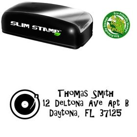 Slim Pre-Inked Turntable Gilligans Island Personalized Address Ink Stamp