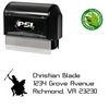 PSI Pre-Ink Knight Crystal Return Address Ink Stamp