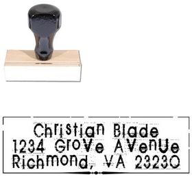 Edgy Trebuchet MS Creative Address Rubber Stamp