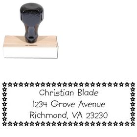 Stars Kidprint Customized Address Rubber Stamp