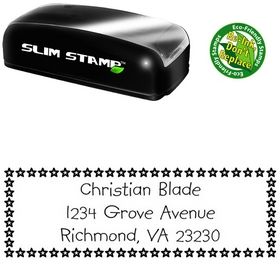 Slim Stars Kidprint Customized Address Rubber Stamp