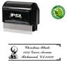 Pre-Ink Man World Commercial Script Monogrammed Address Rubber Stamp