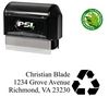 PSI Pre-Ink Arrow Triangle Times new roman Personal Address Rubber Stamp