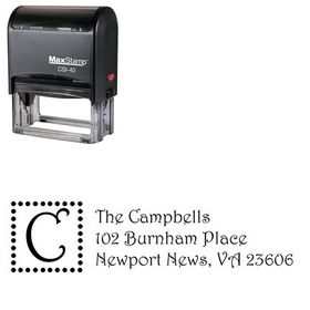 Self Ink Dots Harrington Custom Address Stamp