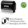PSI Pre-Ink Lines Vertical Lapidary Inking Address Stamp