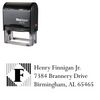 Self-Ink Lines Vertical Lapidary Inking Address Stamp