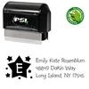 PSI Pre-Inked Stars Kidprint Personalized Address Stamp