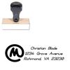 Copyright Initial Address Rubber Stamp