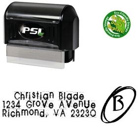 PSI Pre-Inked Tom Violence Personal Address Stamper