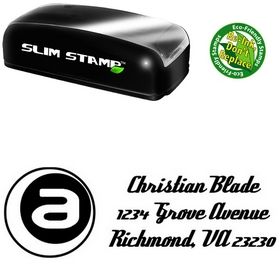 Slim A Inside Deftone Stylus Custom Address Ink Stamp