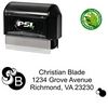 PSI Pre-Inked Circles Arial Personalized Address Ink Stamp