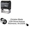 Self-Inking Circles Arial Personalized Address Ink Stamp