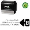 Pre-Ink Super French Custom Address Rubber Stamp