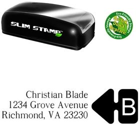 Slim Pre-Ink Super French Custom Address Rubber Stamp