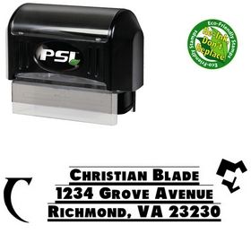 Pre-Inked Shadow Tag Personalized Address Rubber Stamp