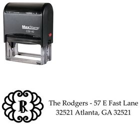 Self-Inking Initial Palatino Custom Address Stamper