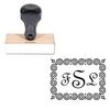 Fench Script Custom Made Wedding Monogram Stamp