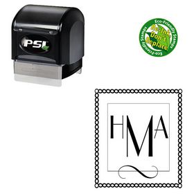 PSI Pre Inked Parisian Custom Made Monogrammed Rubber Stamp