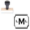 Copperplate Gothic Custom Made Rubber Initial Stamp