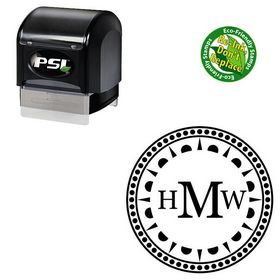 PSI Pre-Inked Georgia Personalized Monogram Stamper