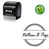 PSI Pre-Inked Rage Italic Custom Round Monogram Stamp