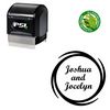 PSI Pre Inked Script Bold Custom Made Wedding Monogram Stamp