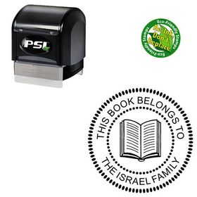 PSI Pre Ink Arial Customized Round Monogram Stamp