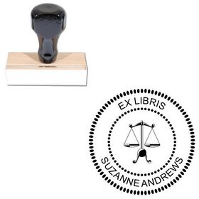 Arial Personal Round Rubber Stamp
