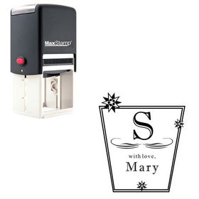 Self-Inking Imprint Shadow Personalized Monogram Rubber Stamp