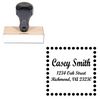 Script Bold Monogram Address Rubber Stamp