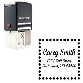 Self Inking Script Bold Personalized Monogram Address Stamp