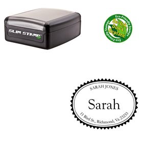 Slim Goudy Old Style Customized Name Stamp