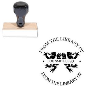 Times New Roman Personalized Monogrammed Rubber Stamp