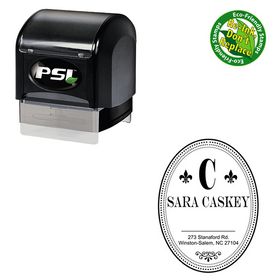 PSI Pre-Inked Elephant Personal Initials Stamp