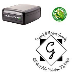 Portable Jandles Personalized Monogram Rubber Stamp