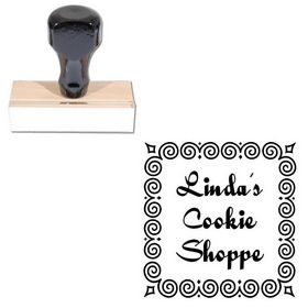 Quigley Wigley Personalized Round Rubber Stamp