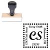Script Bold Customized Monogrammed Rubber Stamp